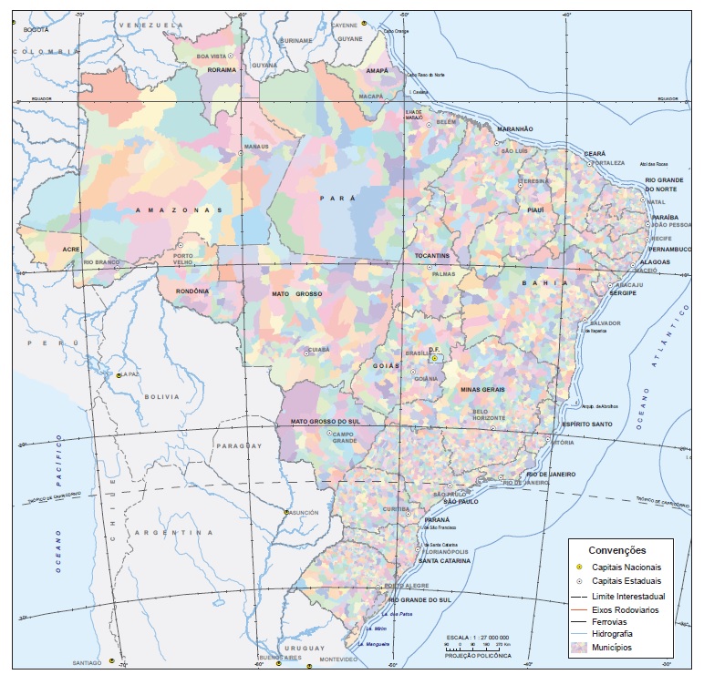 IBGE divulga quadro geográfico de referência para estatísticas