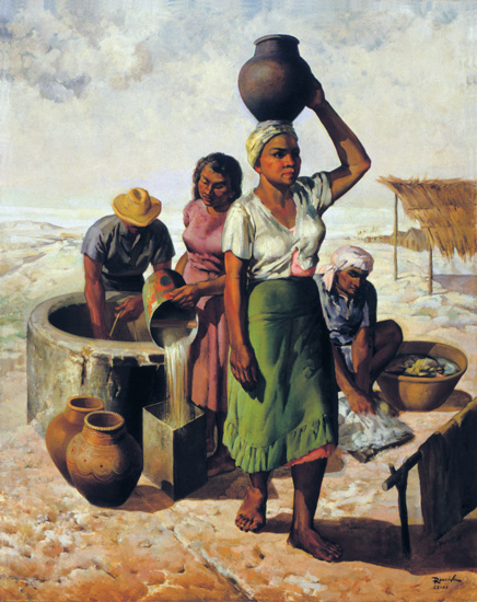João José Rescala - Água, Ceará, Circa - 1943 - Óleo sobre tela – 180 x 144cm - Museu Nacional de Belas Artes – RJ