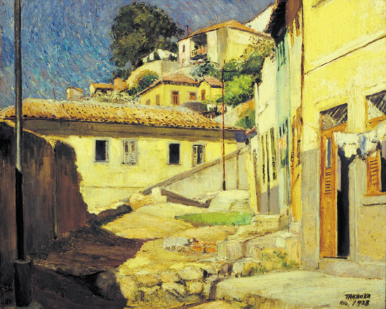 Yoshiya Takaoka - Morro do Pinto - 1938 - Óleo sobre tela – 60 x 73cm - Museu Nacional de Belas Artes – RJ